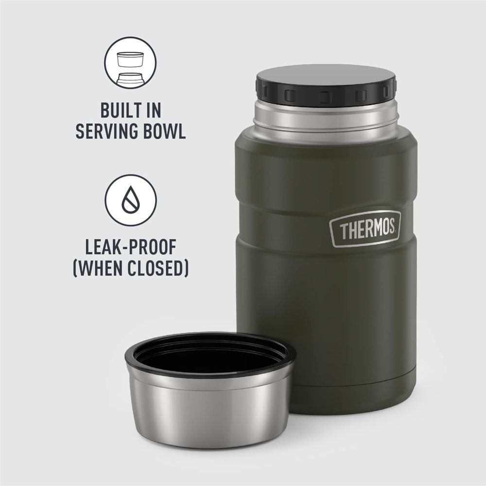 Thermos - Icon Stainless Steel Lunch Box - Army Green - 710 ml