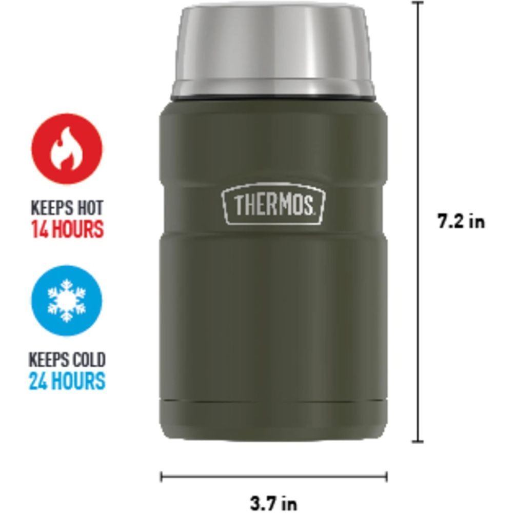 Thermos - Icon Stainless Steel Lunch Box - Army Green - 710 ml