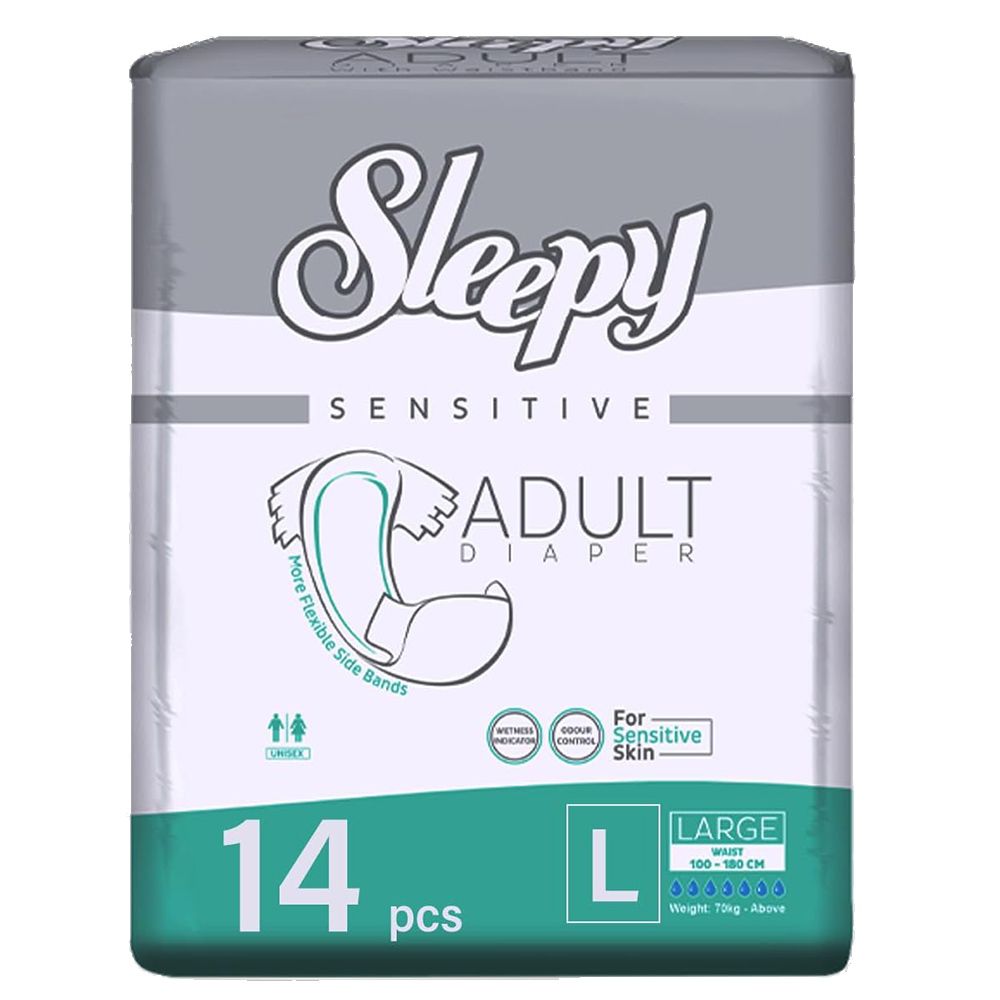 Sleepy - Hypoallergenic Adult Diapers - Large - 100-180cm - 14 Count