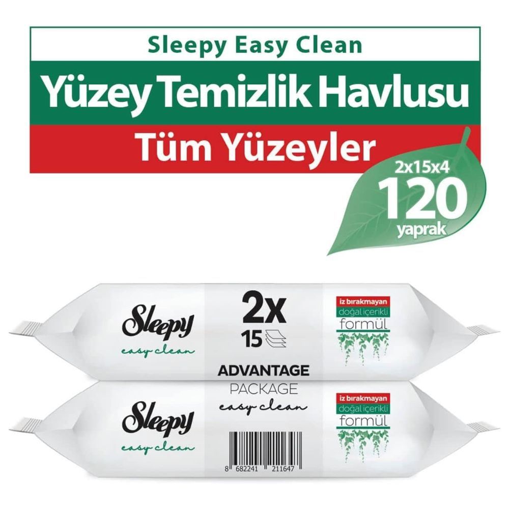 Sleepy - Easy Clean Surface Cleaning Towel - 120 Wipes