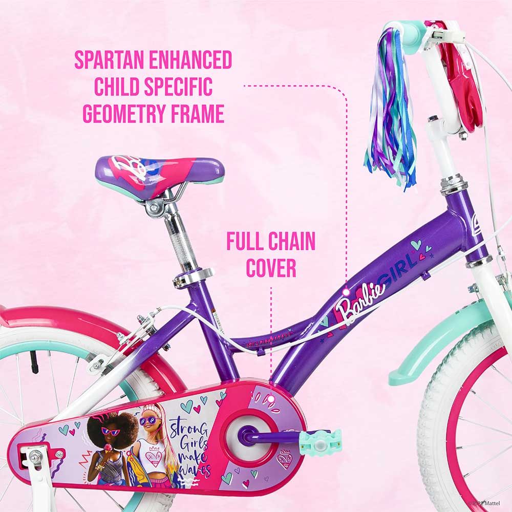 Spartan - 14" Barbie Girl Bicycle with Removable Zippered Bag