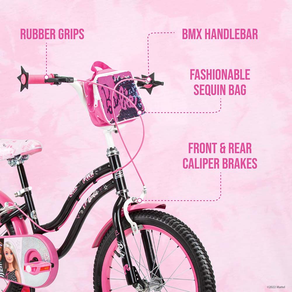 Spartan - 18" Barbie Girl Bicycle with Removable Zippered Bag