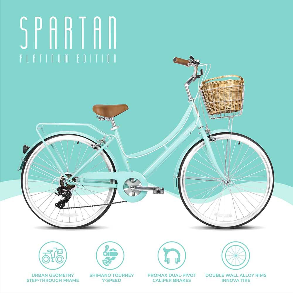 Spartan - 700c Platinum City Bike W/ Gears for Women - Desert Sage