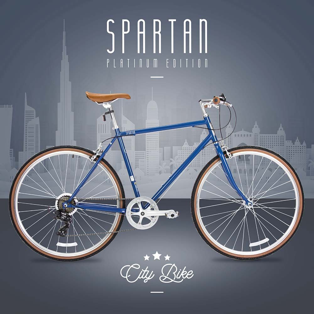 Spartan - 700c Platinum City Bicycle - Black