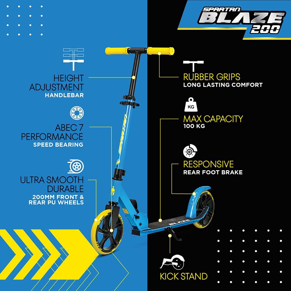 Spartan - Blaze 200mm Scooter - Blue