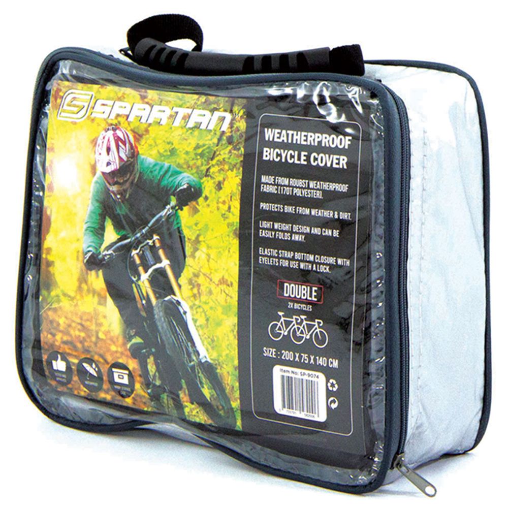 Spartan - Waterproof Double Bike Cover - Black