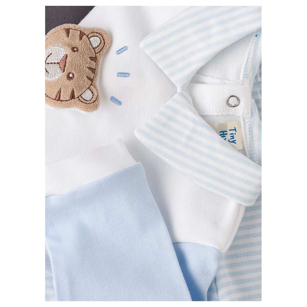 Tiny Hug - 2pc-Set - Long Sleeve Cotton Pajama Suit - Sky Blue