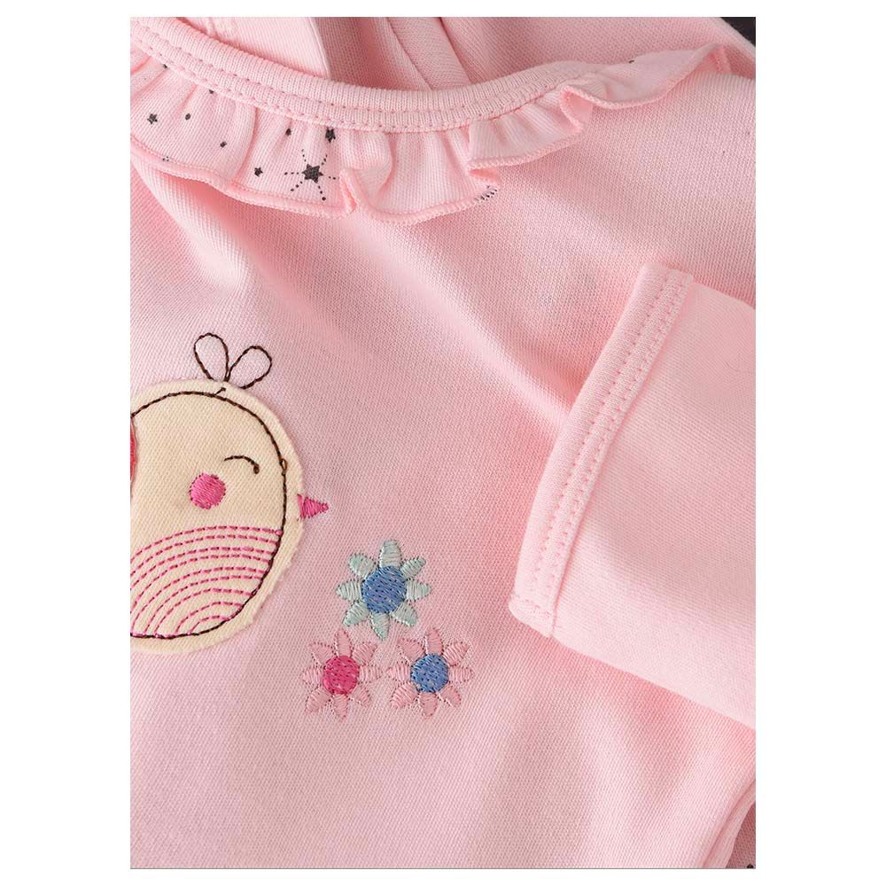 Tiny Hug - 2pc-Set - Long Sleeve Cotton Pajama Suit - Pink