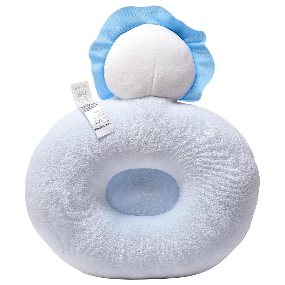 Tiny Hug - Newborn Soft And Breathable Baby Flat Pillow - Blue