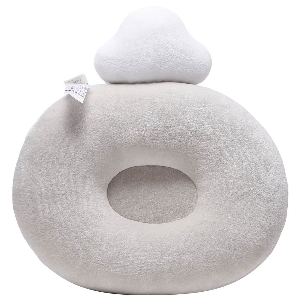 Tiny Hug - Newborn Soft And Breathable Baby Flat Pillow - Grey