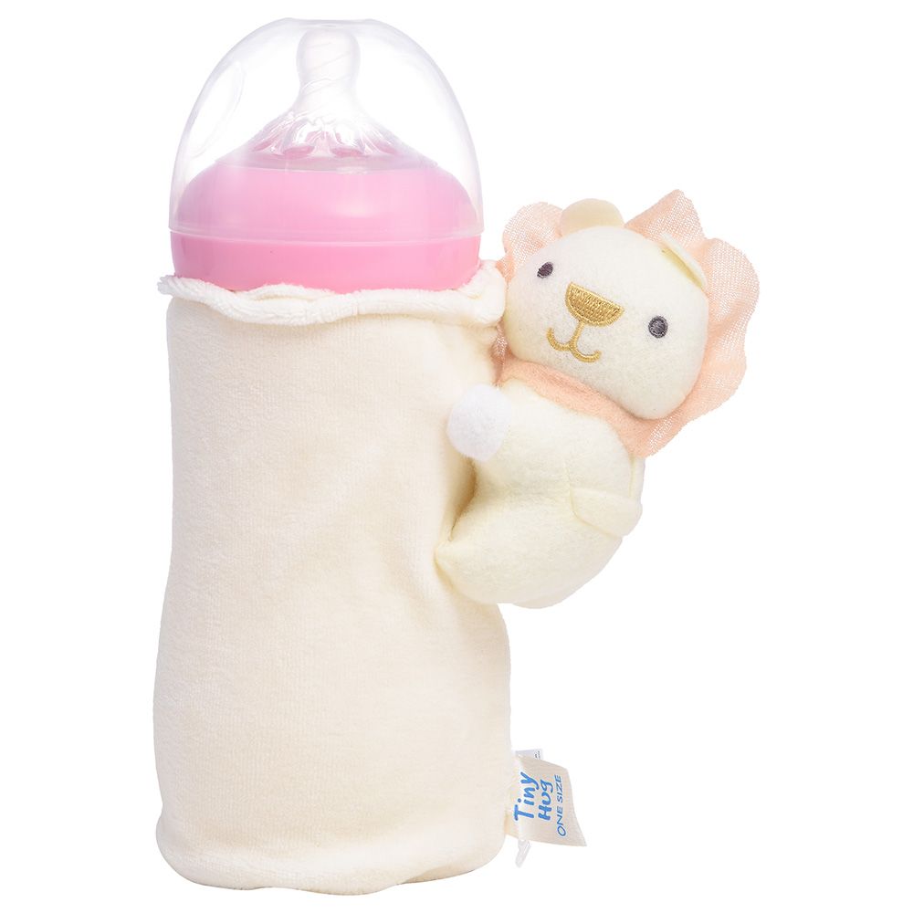 Tiny Hug - Newborn Soft And Insulated Baby Bottle Cover - Ivory