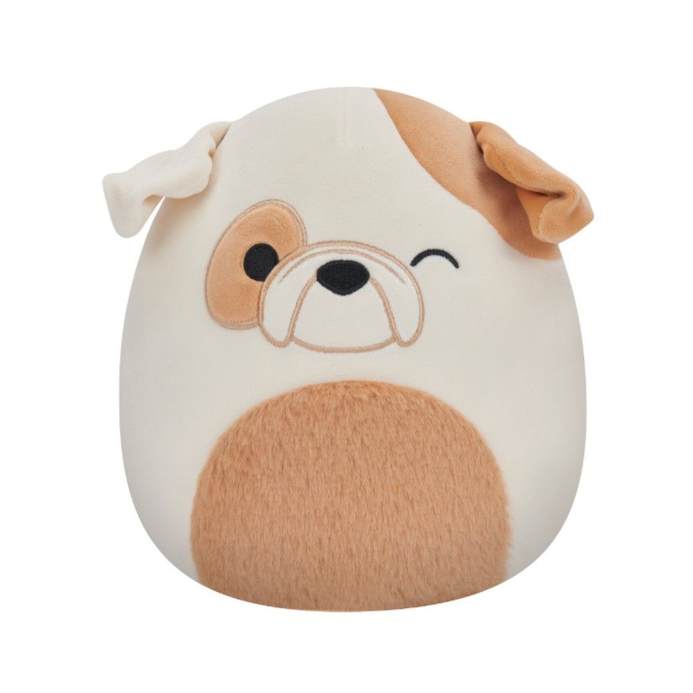 Squishmallows - Brock Winking Bulldog Plush Toy - White/Brown - 7.5-Inch