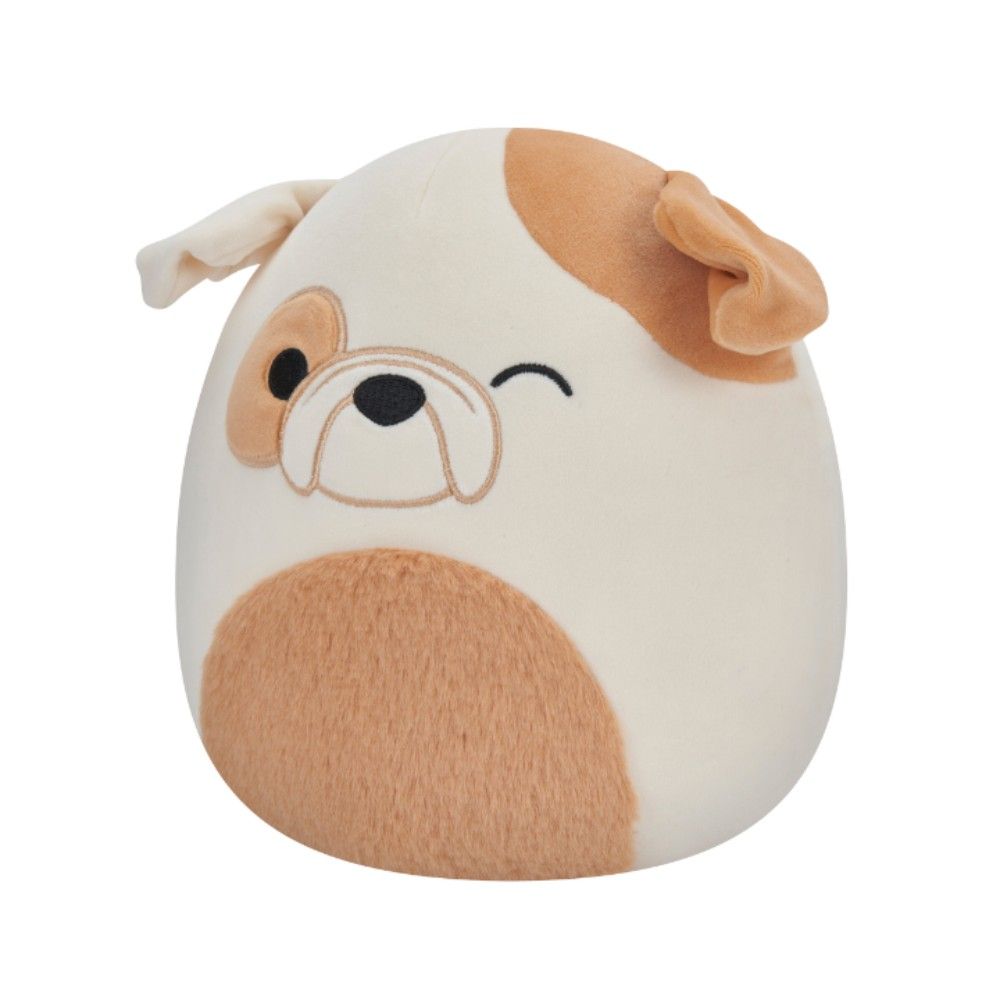 Squishmallows - Brock Winking Bulldog Plush Toy - White/Brown - 7.5-Inch