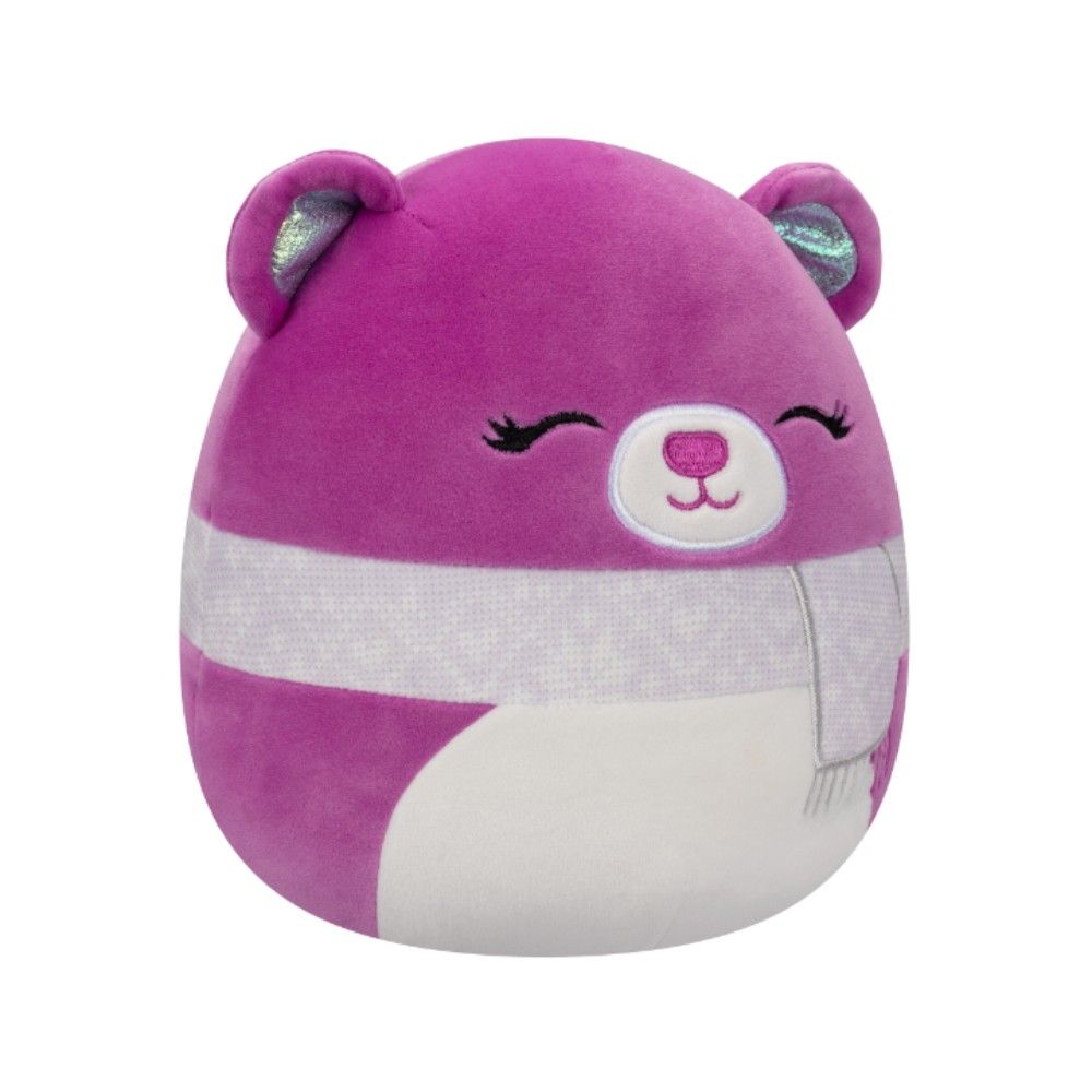 Squishmallows - Crisanta Bear w/ Scarf Plush Toy - Purple - 7.5-Inch