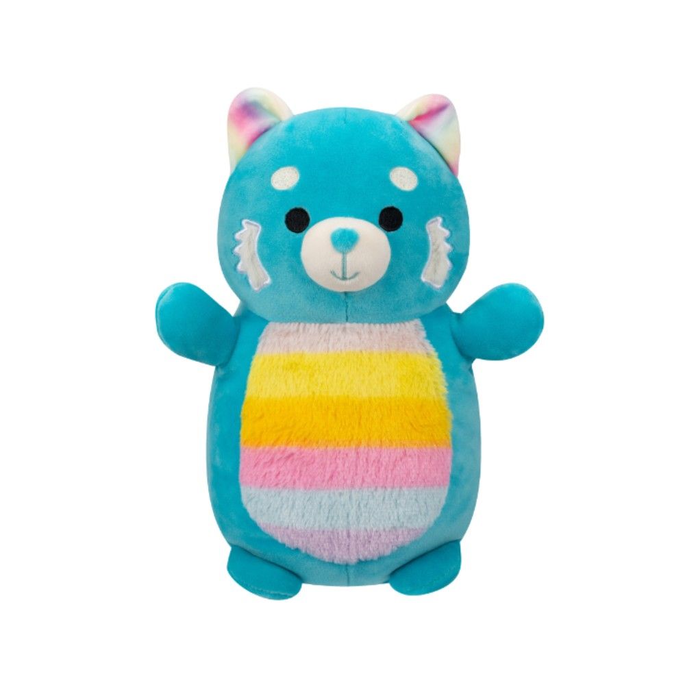 Squishmallows - Vanessa Panda w/ Rainbow Belly Plush Toy - Teal Red - 10-Inch