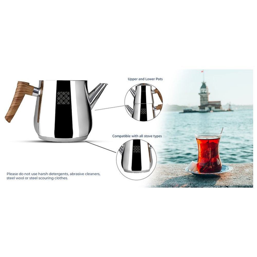 Serenk - Stainless Steel Tea Pot Set