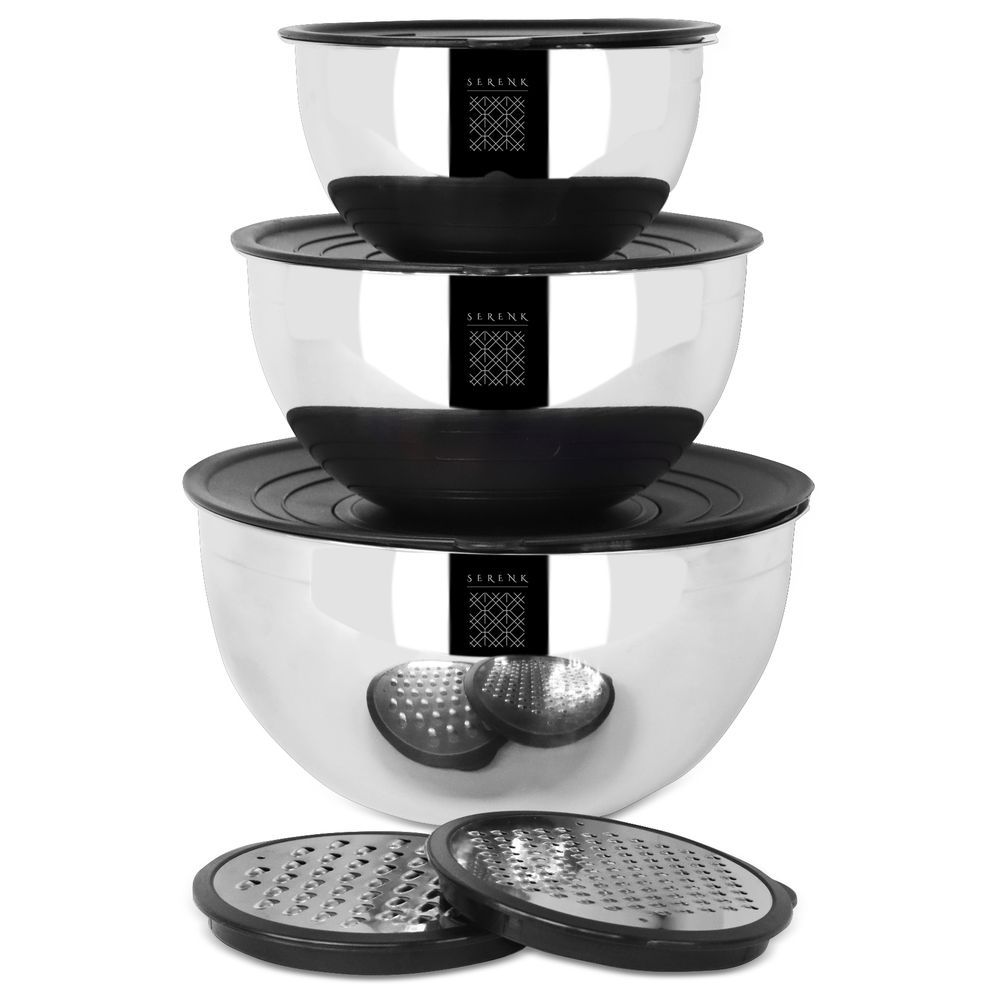 Serenk - Modernist Stainless Steel Mixing Bowl Set - 9pcs