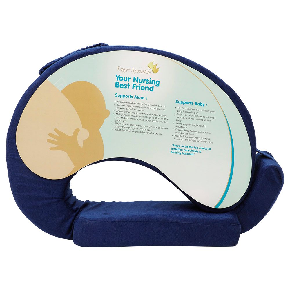 Sugar Sprinkle - Super Deluxe Plush Nursing Pillow - Navy