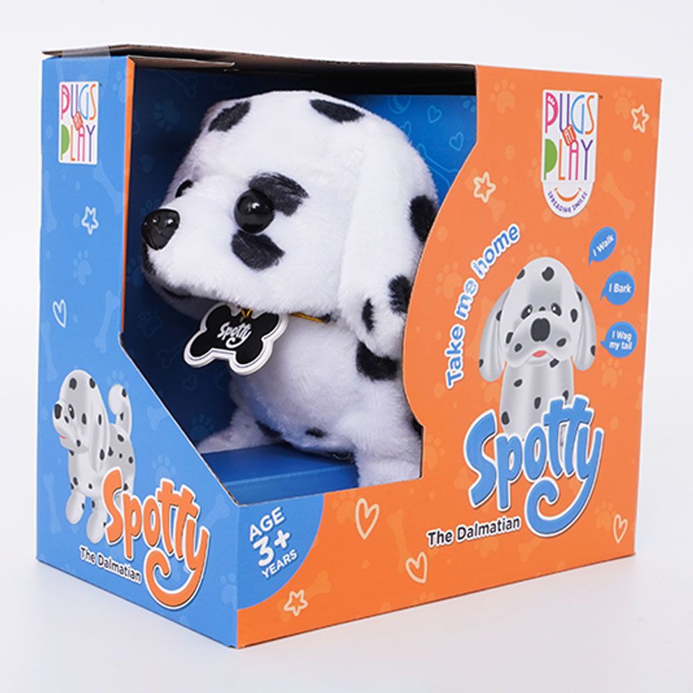 Pugs At Play - Battery Operated Walking Pet Spotty - 6.5-Inch