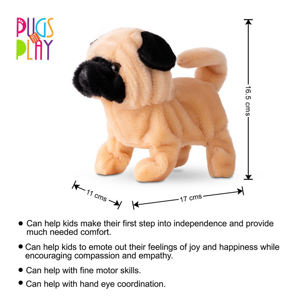 Pugs At Play - Battery Operated Walking Pet Pug - 6.5-Inch