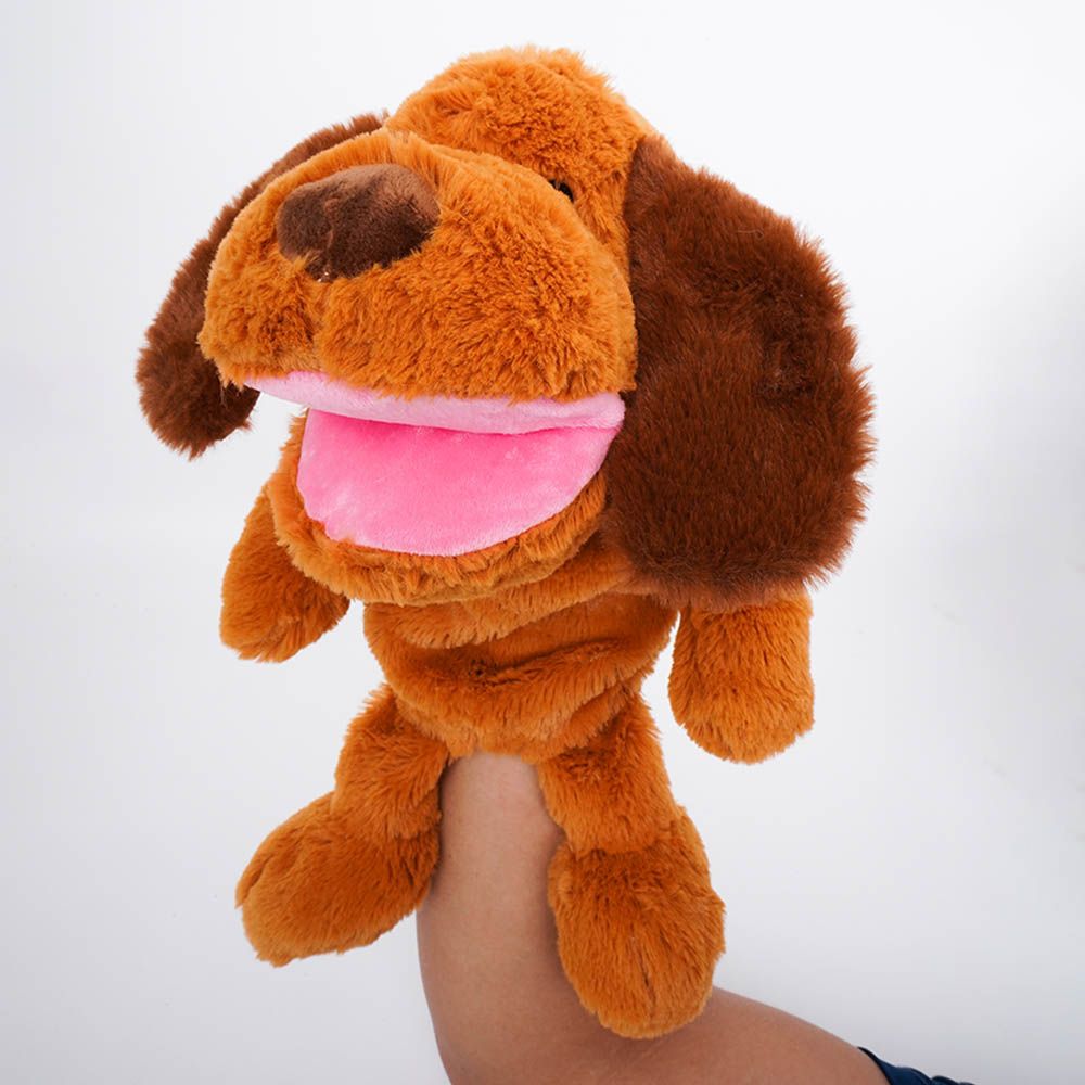 Pugs At Play - Battery Operated Puppet Dog - Brown - 12-Inch