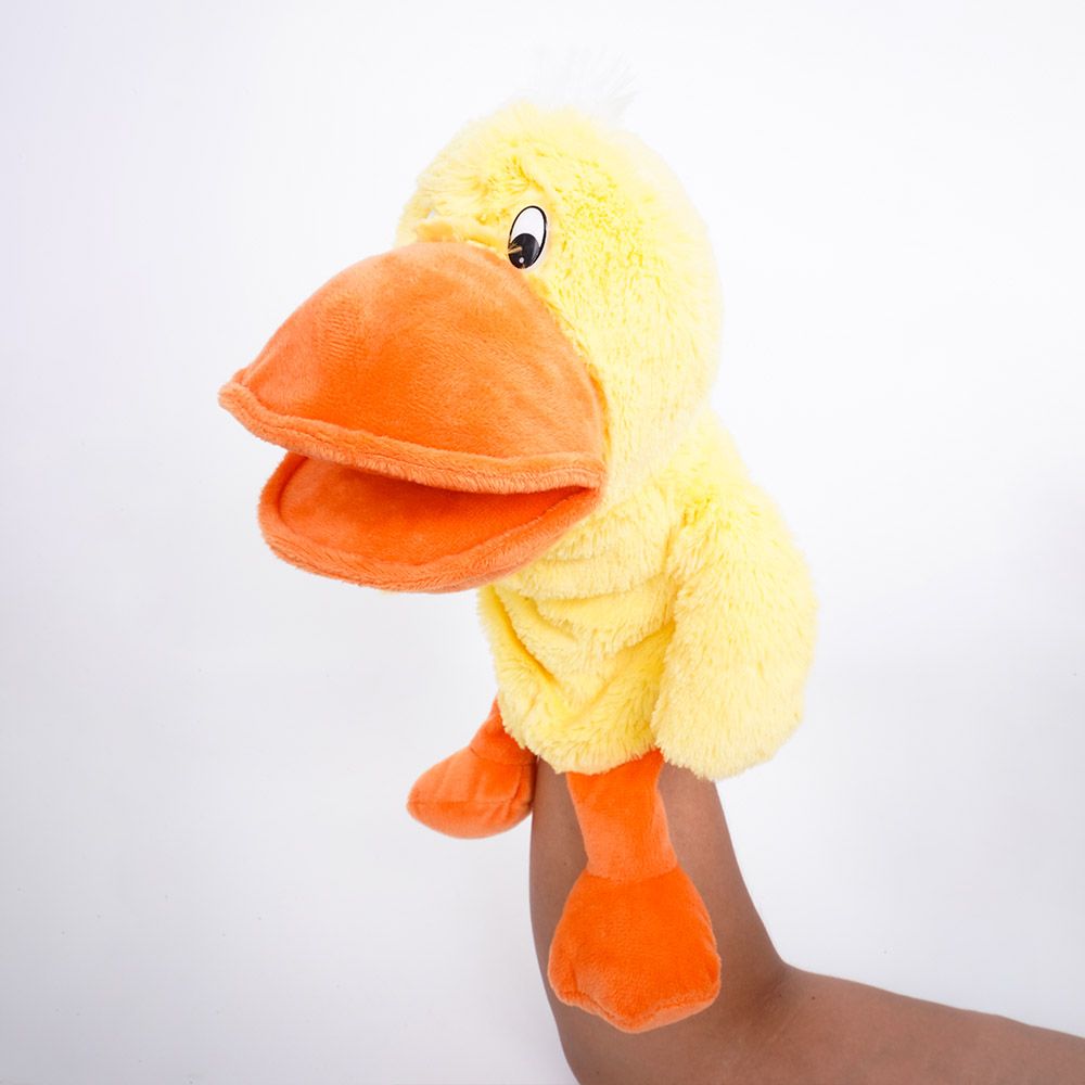 Pugs at Play - Battery Operated Puppet Duck - Yellow - 12-Inch