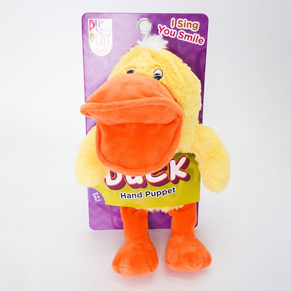 Pugs at Play - Battery Operated Puppet Duck - Yellow - 12-Inch