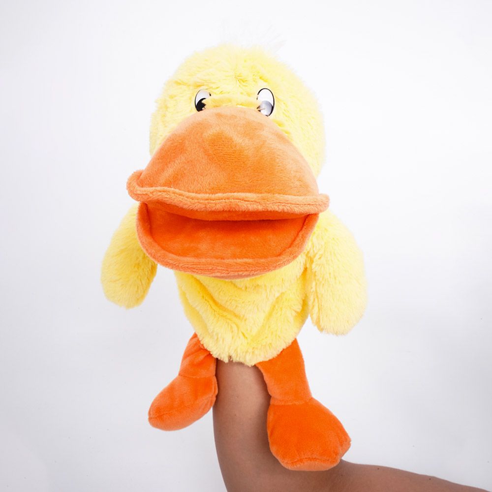 Pugs at Play - Battery Operated Puppet Duck - Yellow - 12-Inch