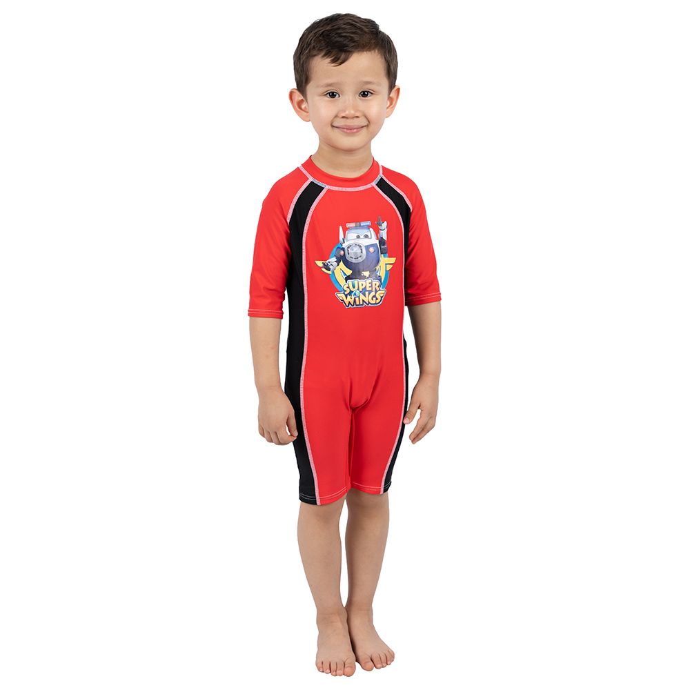 D' Daniela - Super Wings Boys Kids Swim Suit - Red