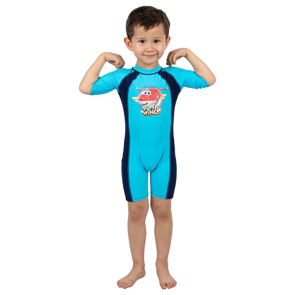 D' Daniela - Super Wings Boys Kids Swim Suit - Blue