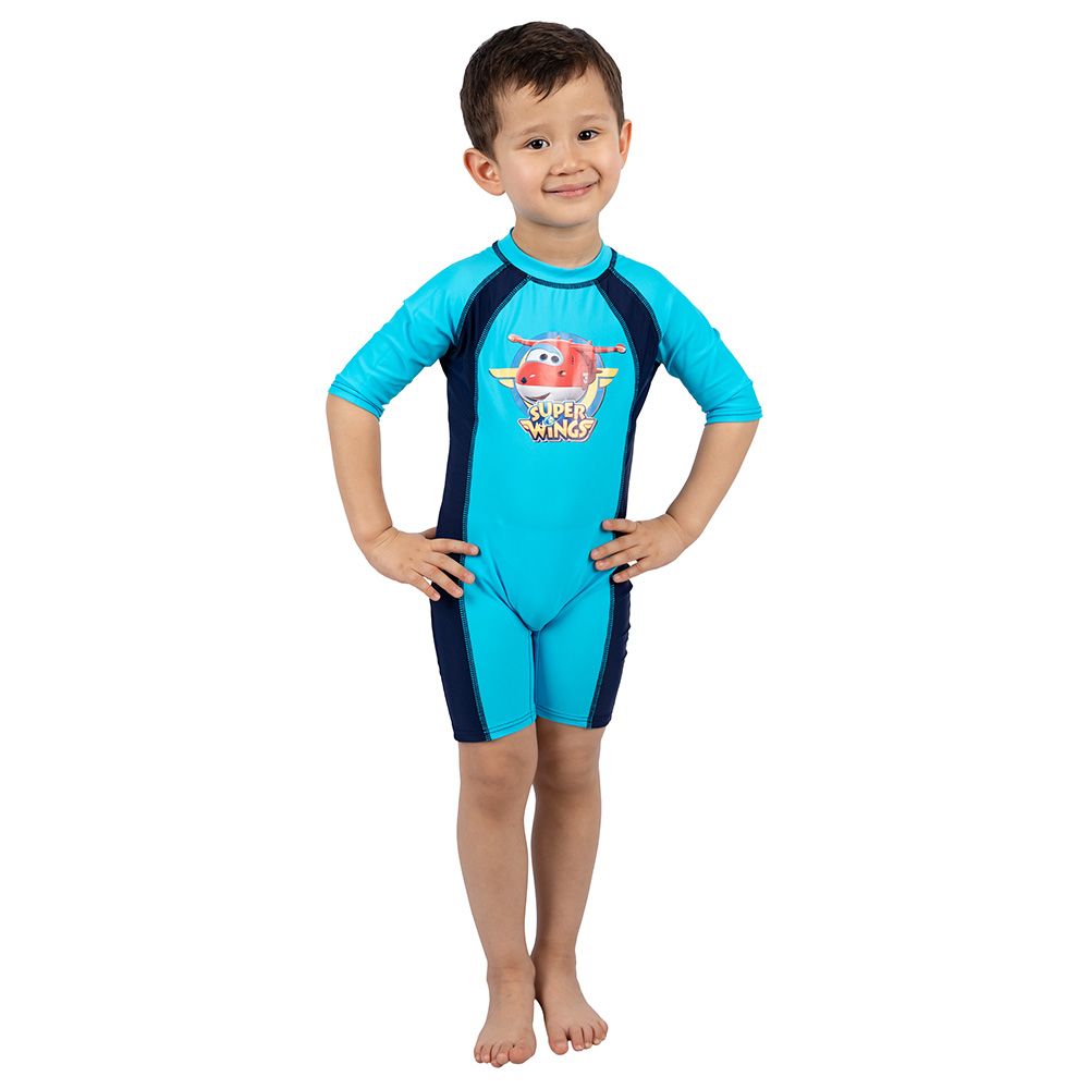 D' Daniela - Super Wings Boys Kids Swim Suit - Blue