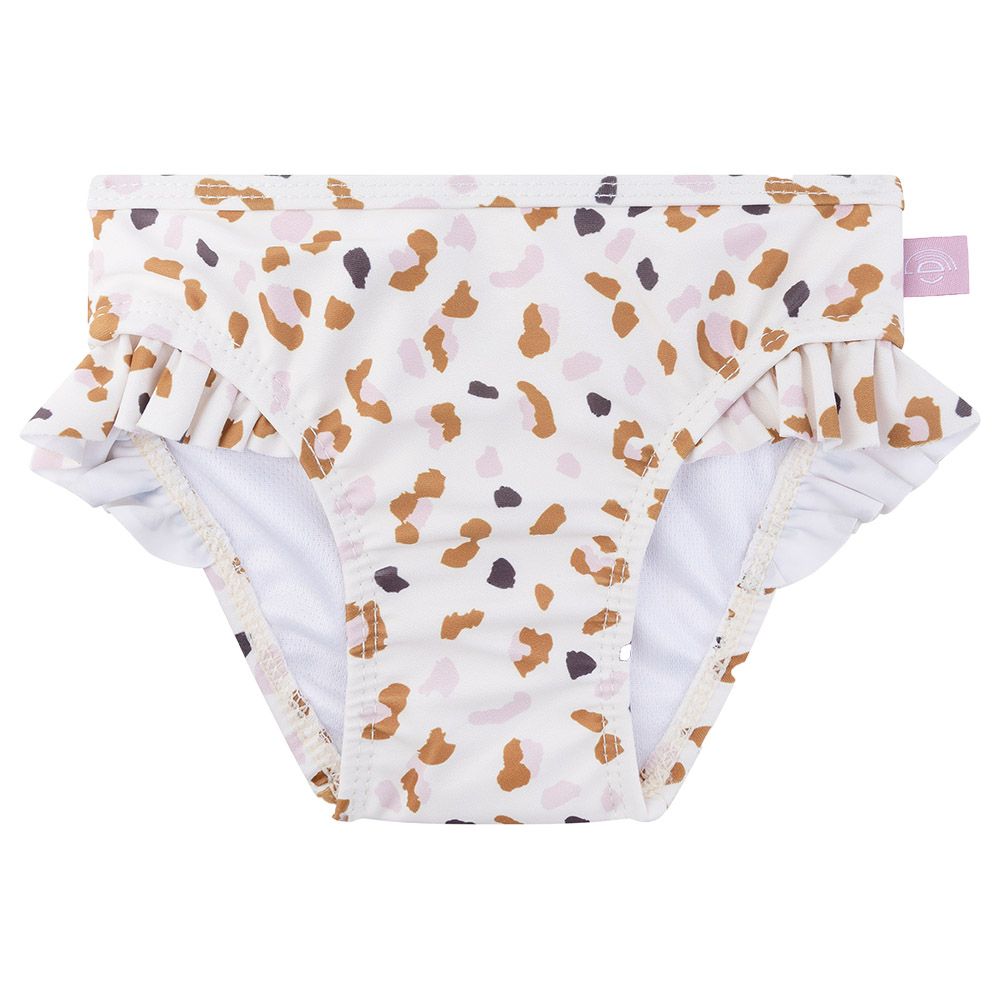 Swim Essentials - 2Pc-Set - Kaki Leopard All Over Girls Bikini - Off-White