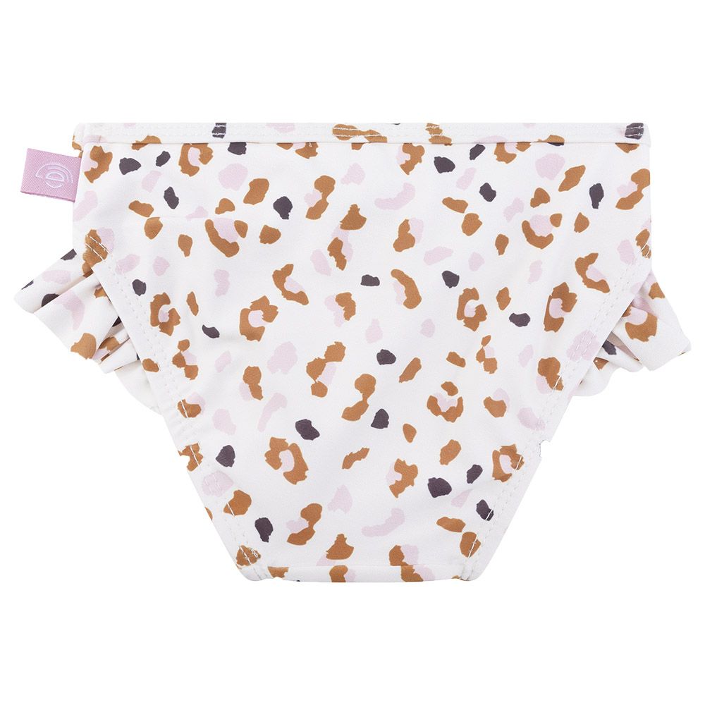 Swim Essentials - 2Pc-Set - Kaki Leopard All Over Girls Bikini - Off-White