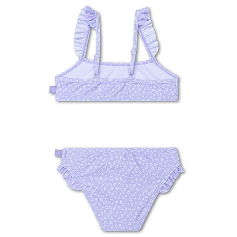 Swim Essentials - 2pc-Set - Lila Leopard All Over Girls Bikini - Purple