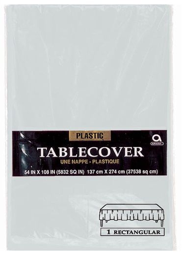 Silver Plastic Table Cover