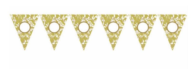 Gold Personalized Pennant Banner