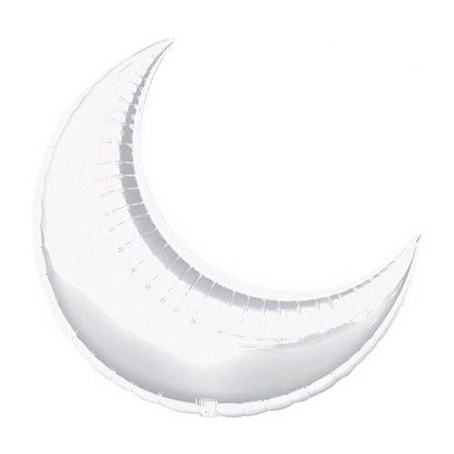 Silver Crescent Mini Shape Balloon 17in