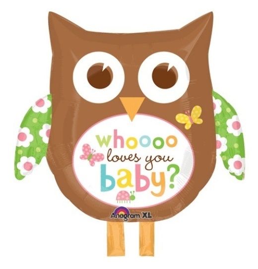 Whooo Loves You Baby Owl Foil Balloon