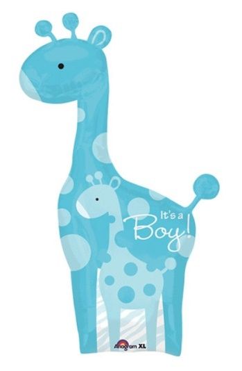 Safari Baby Boy Giraffe Foil Balloon