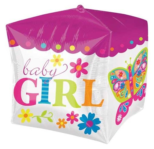 Beautiful Baby Girl Block Cubez Balloon