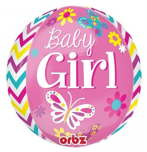 Beautiful Baby Girl Orbz Balloon