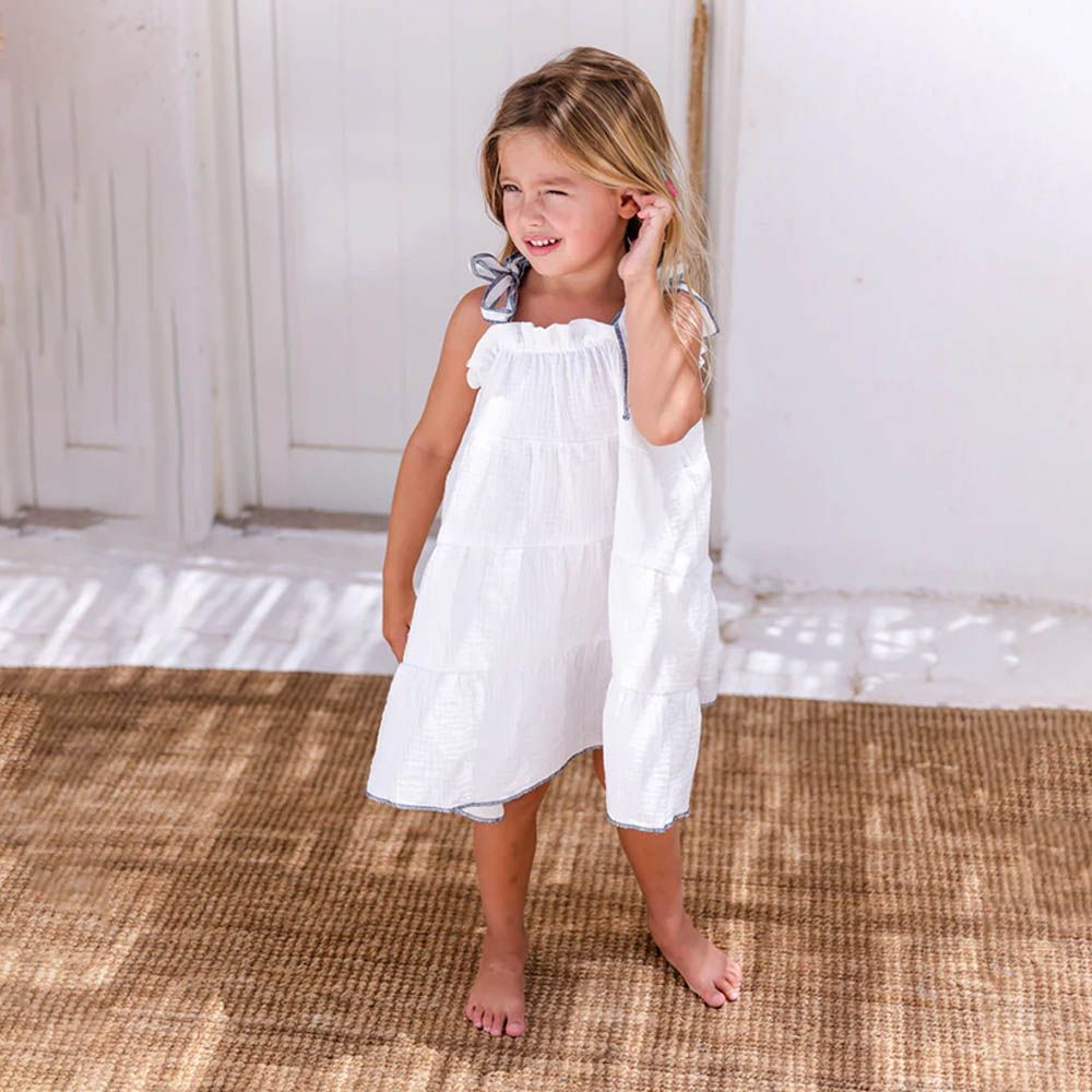 Maxims - Girls Mia Dress - White