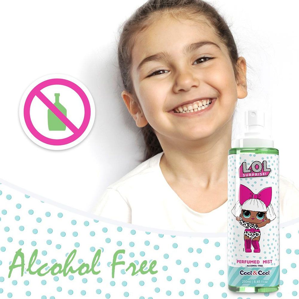 Cool & Cool - LOL Surprise Diva Alcohol Free Kids Perfumed Mist - 250ml