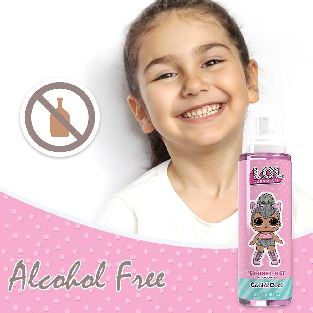 Cool & Cool - LOL Surprise Kitty Queen Alcohol Free Kids Perfumed Mist - 250ml