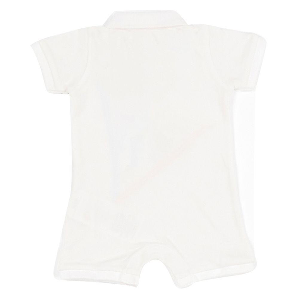 Guess - Baby Stretch Piquet Romper - White