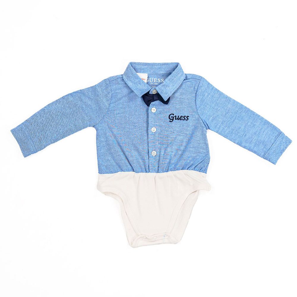 Guess - 2pc-Set - Boy's Shirt Bodysuit & Pants - Blue