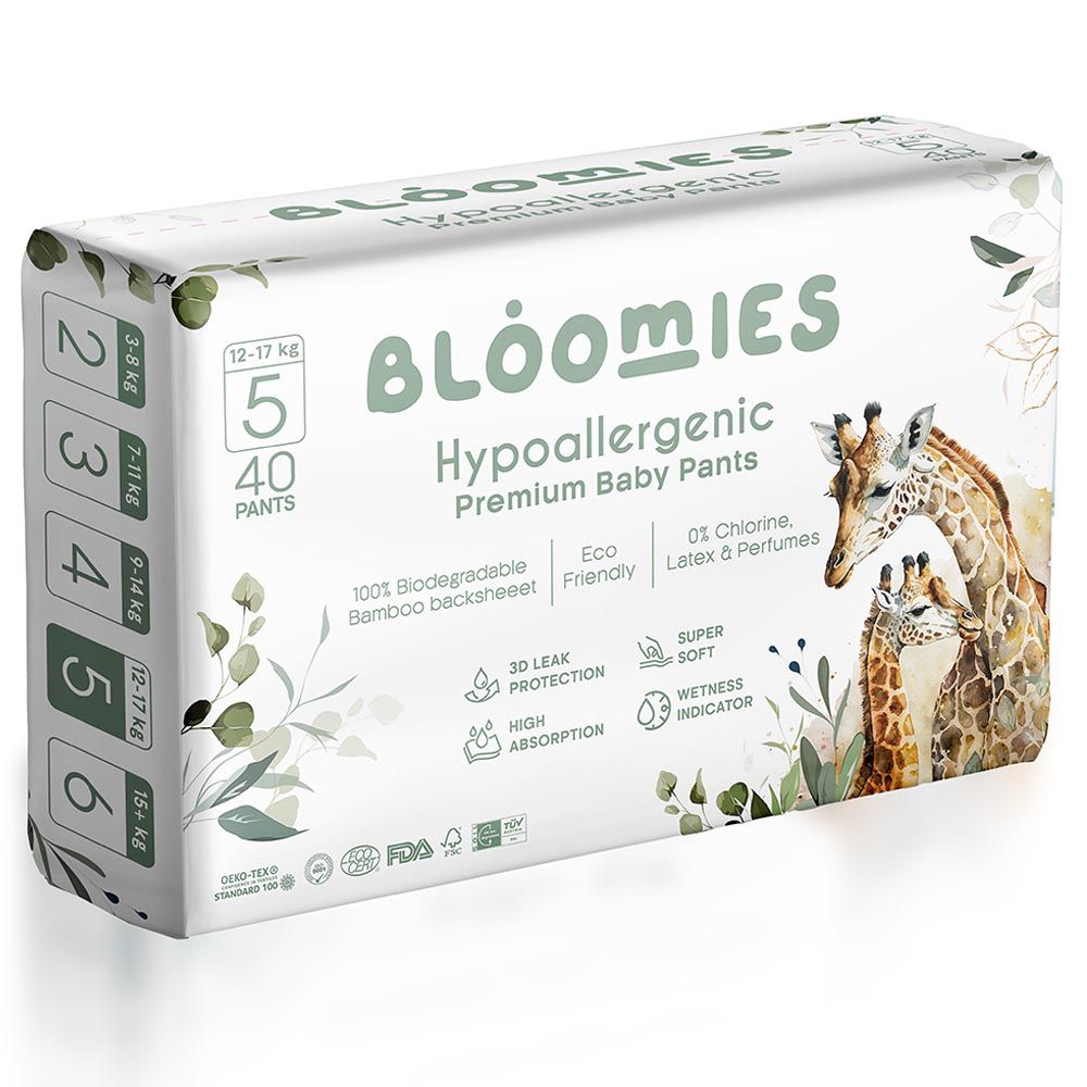 Bloomies - Premium Baby Pants - 12-17 kg - Size 5 - 40pcs