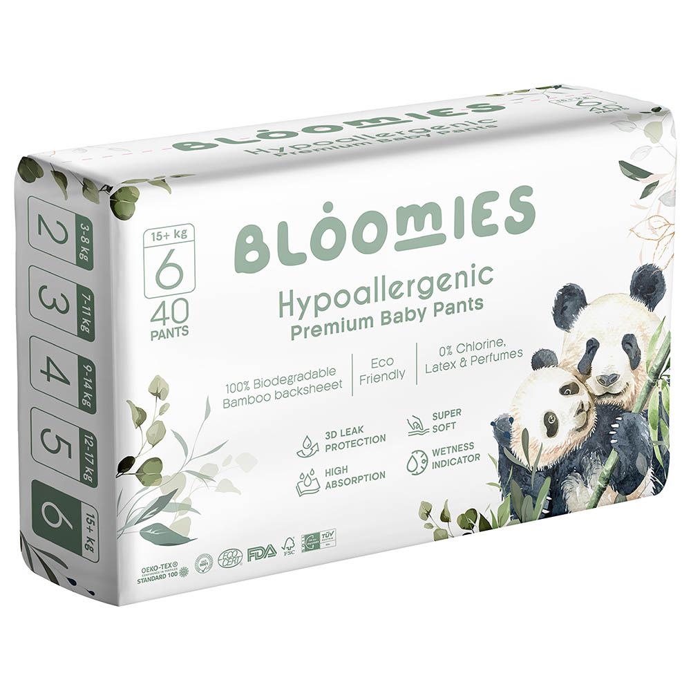 Bloomies - Premium Baby Pants - 15+ kg - Size 6 - 40pcs