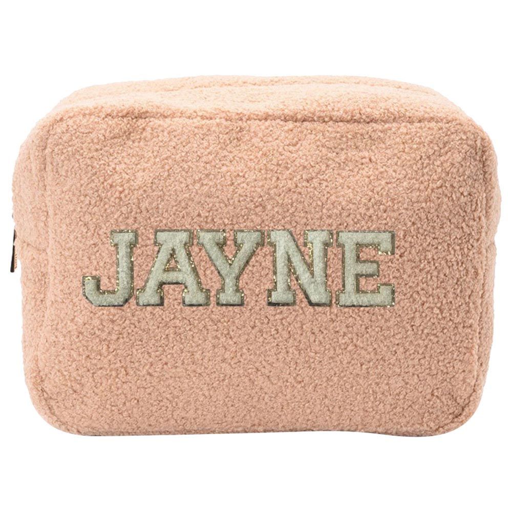 The Happy Tribe - Personalized Large Pouch - Beige Teddy 