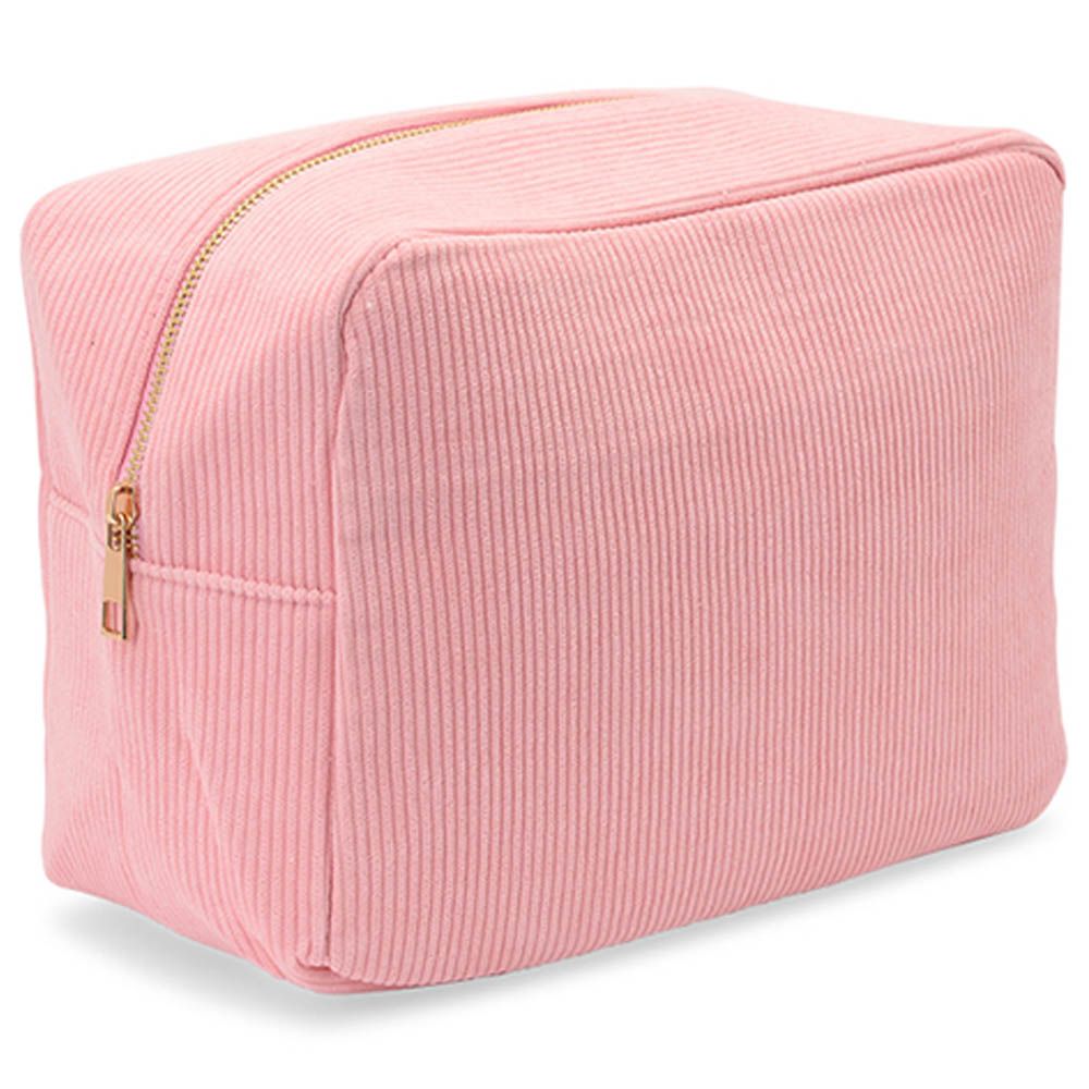 The Happy Tribe - Personalized Large Pouch - Pink Corduroy